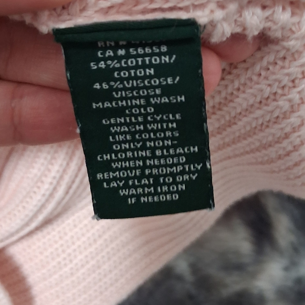 Ralph Lauren Women's Vintage Pink Round Neck Pullover Sweater Size Small - Picture 7 of 16